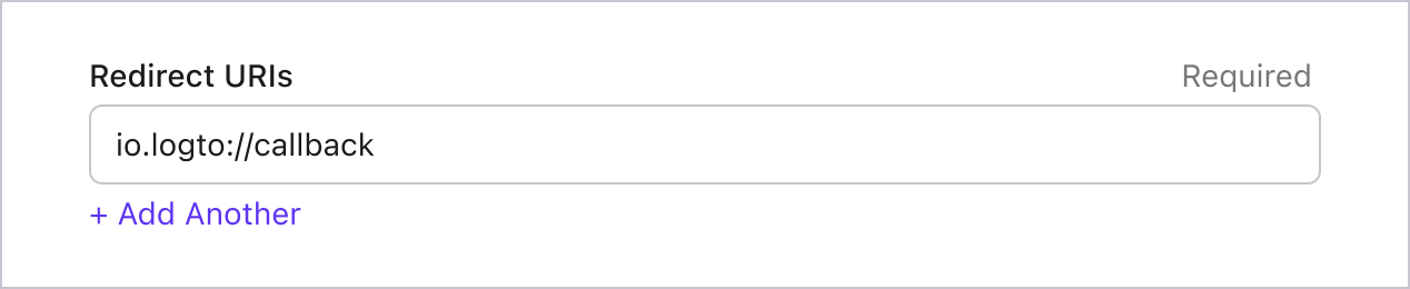 Redirect URI ใน Logto Console
